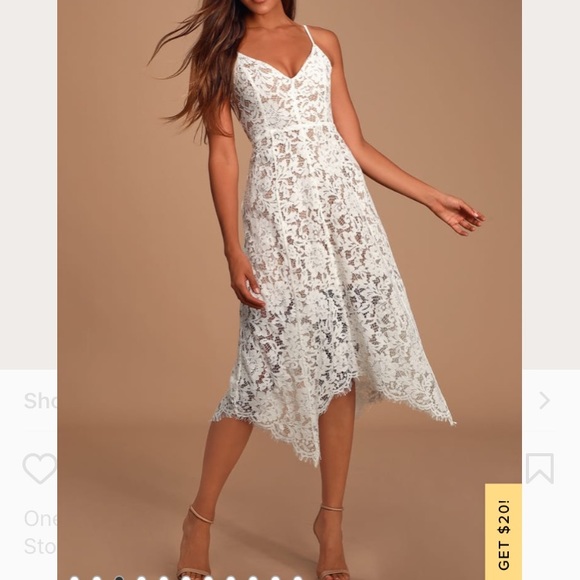 Lulus Dresses & Skirts - Lulus One WishWhite Lace Midi Dress